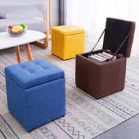 living room sofa storage stool shoe stool home folding storage coffee tea table stool footstool seat storage box small organizer