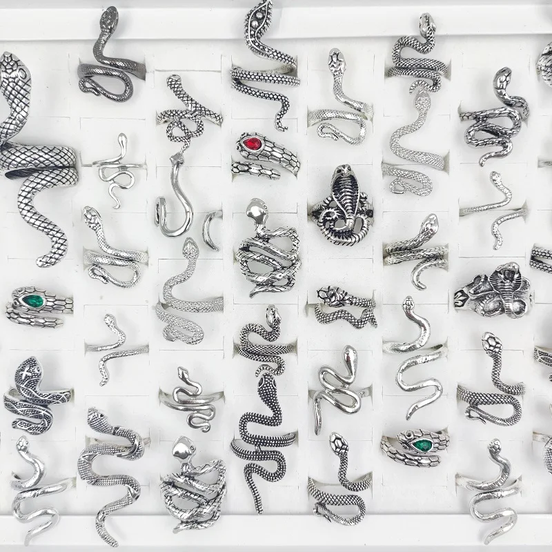 кольцо женское мужское кольца 2021 тренд готика винтажные 20 штук / пакет ретро змея