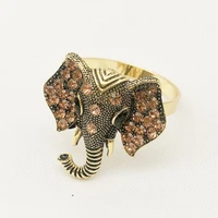 10pcslot vintage elephant napkin buckle diamond animal napkin ring napkin ring holder wedding party table decoration
