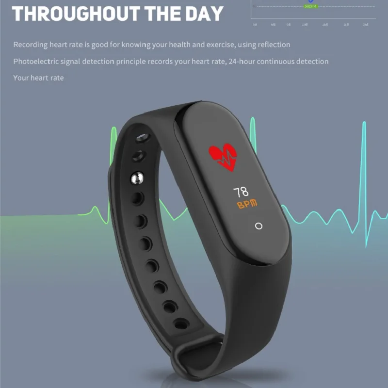 Мужские и женские спортивные умные часы M4 водонепроницаемые Смарт-часы с