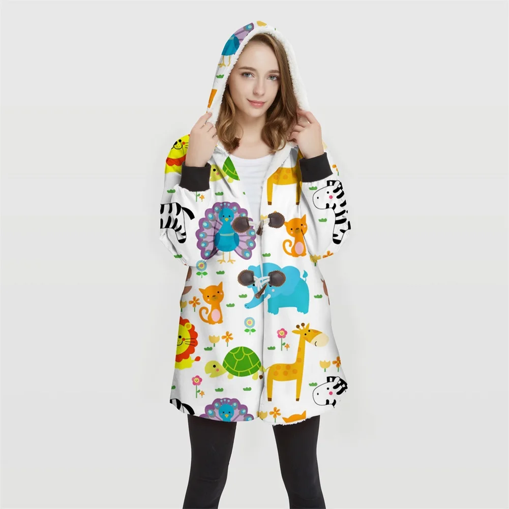 

Woman's Plus Size 3D print cute Print Convertible Hoodie jackets 100% Polyester Tops soft jacket woman customer design WY32