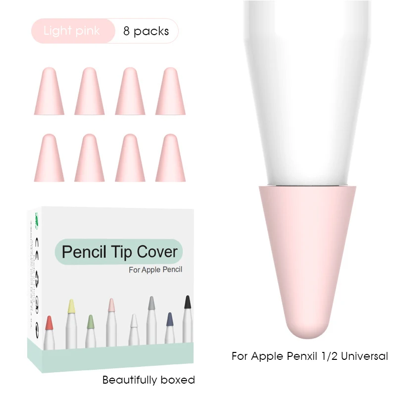 

8pcs one color Soft Silicone Replacement Tip Suitable For Apple Pencil 1st 2nd High Sensitive Stylus Pen Spare Nib For Pencil 2