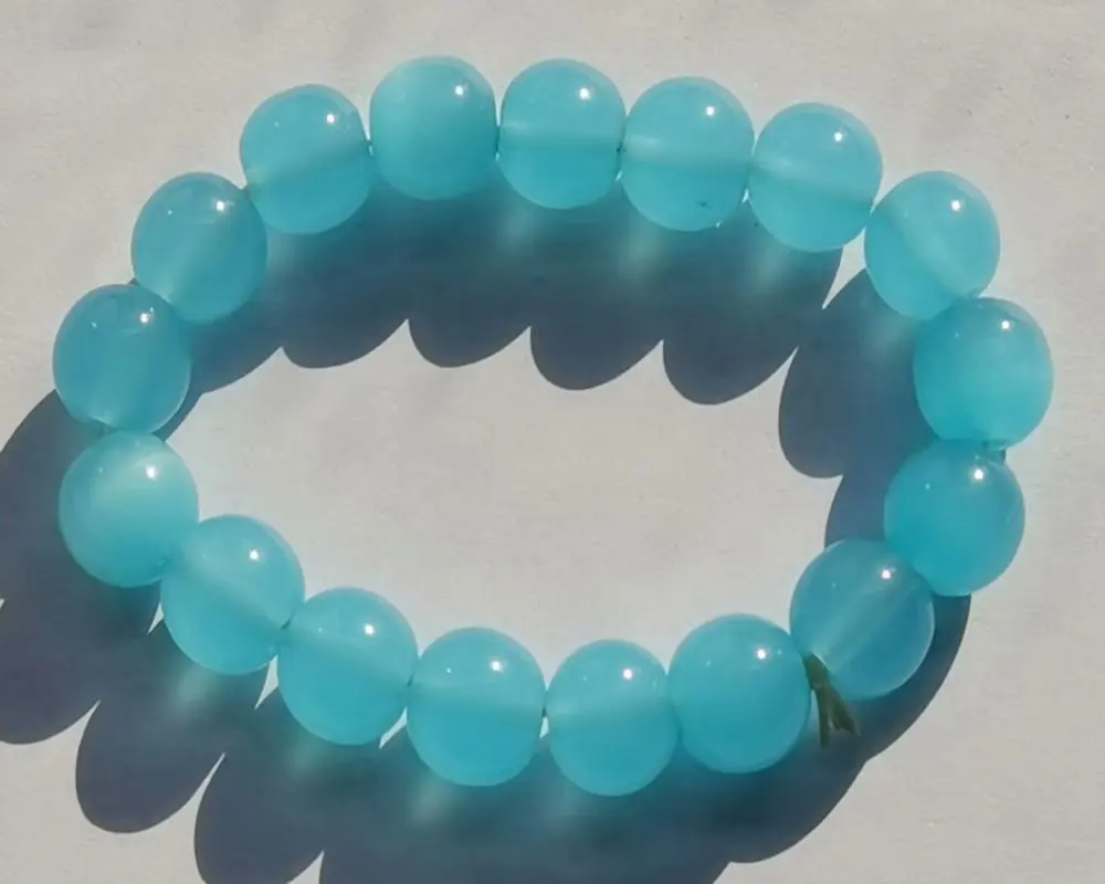 

12 pcs Vintage Bracelets Charm blue color glass beads Jewelry