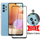 Полноэкранное защитное стекло 2 в 1 для Samsung Galaxy A32 4G 5G A 32 3 2 A326B A325F, защитная пленка для объектива камеры