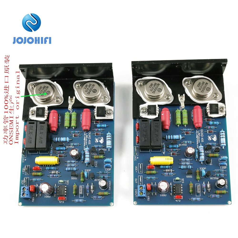 One Pair QUAD405 CLONE MJ15024 100W 8R DIY KITS Finished Baord Dual Channel Amplifier Board w/Angle Aluminum | Электроника