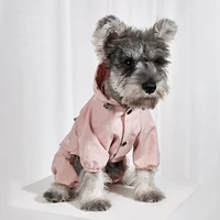 new four legged raincoat for dogs and cats harness waterproof and reflective clothing open pull raincoat