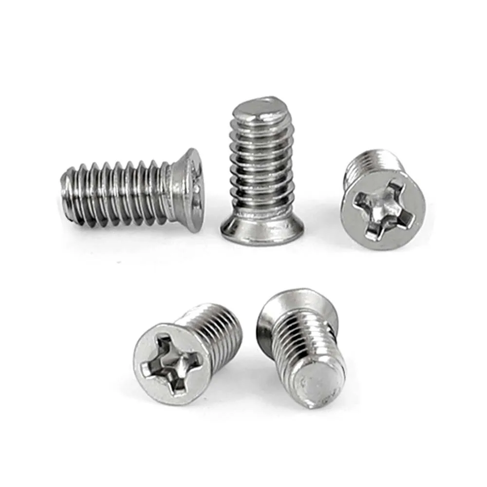 50pcs M1.6 M2 M2.5 M3 M4 304 A2 Stainless Steel Nonstandard Small Head Cross Recessed Phillips Flat Countersunk Bolts Screw |