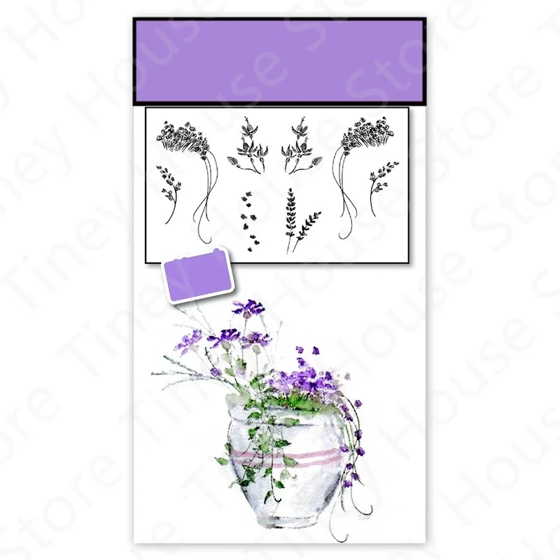 

2021 New Plant Branches Flower Leaf Pattern Clear Stamps For Decoration Making Painting Card Scrapbooking No Metal Cutting Dies