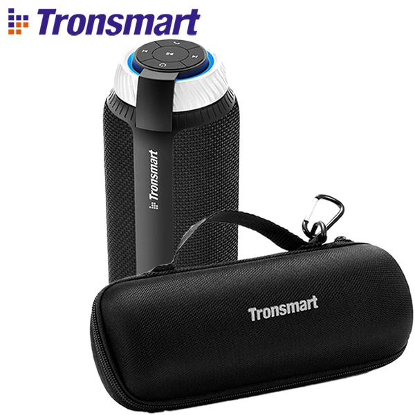 black and case Tronsmart T6 Bluetooth динамик наружный портативный динамик Беспроводная колонка сабвуфер Саундбар аудио приемник 25 Вт 360 стерео звук - Цвет: black and case