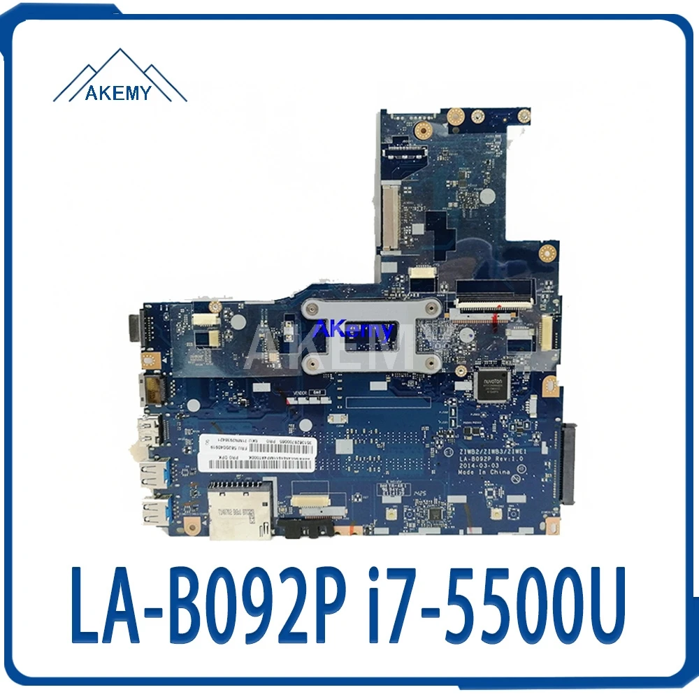 ZIWE1 / ZIWB2 ZIWB3 LA B092P для For Lenovo B50 70 N50 материнская плата i7 5500U процессор Rev: 1 Материнская
