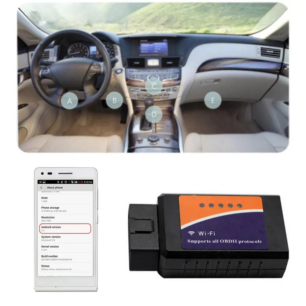 

WiFi OBD Car Tester Scanner Smart Vehicle Diagnostic Code Reader Tool For Android/Apple Dual Systems Drop Shipping Hot