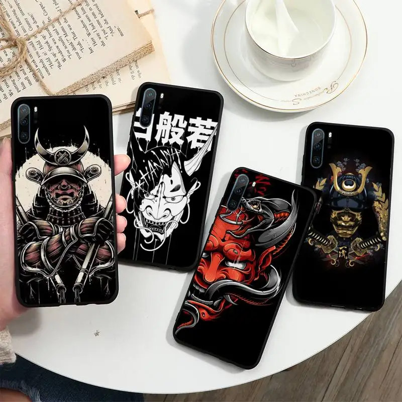 

Japanese samurai oni mask Phone Case For Huawei honor Mate 10 20 30 40 i 9 8 pro x Lite P smart 2019 nova 5t