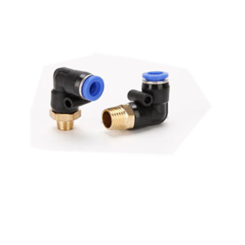 

Pneumatic quick plug gas pipe quick connector metric thread elbow PL4 / 6-m5pc8-m6 / M8 / m10m12m16