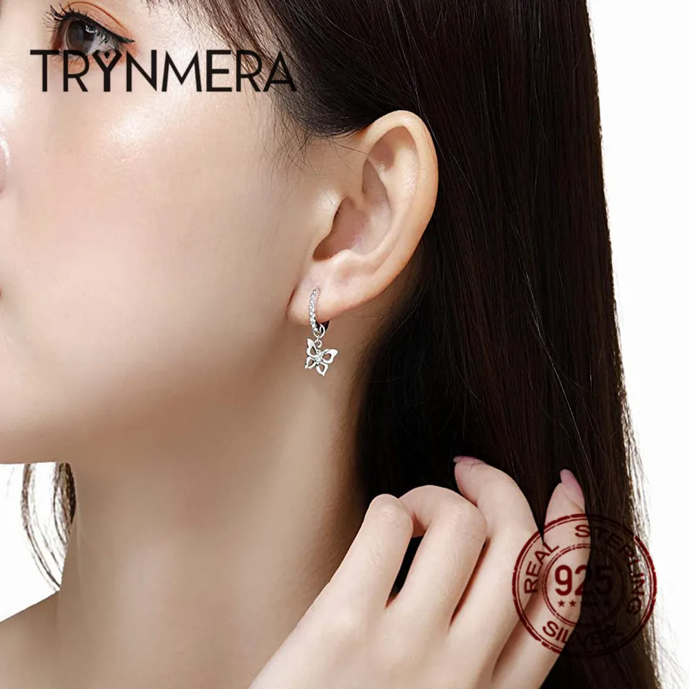 

TRYNMERA Women's 925 Sterling Silver, A Range of Butterfly Jewellery with Cubic Zirconia - Necklace Ring Earrings - Jewellery