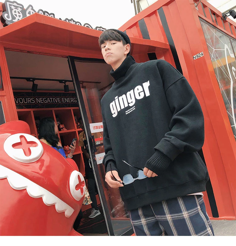 LAPPSTER, Мужская Уличная одежда, Harajuku, водолазка, толстовки,, флис, корейская мода, мужские, поддельные, две части, толстовки, хип-хоп, худи