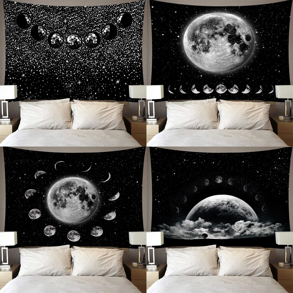 Гобелен настенный коврик с принтом планеты плед одеяло для йоги домашний декор