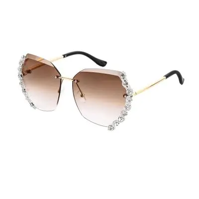 

Trend trimming ladies sunglasses luxury rhinestone lace decorative sunglasses drill sunglasses street shooting sunglasses