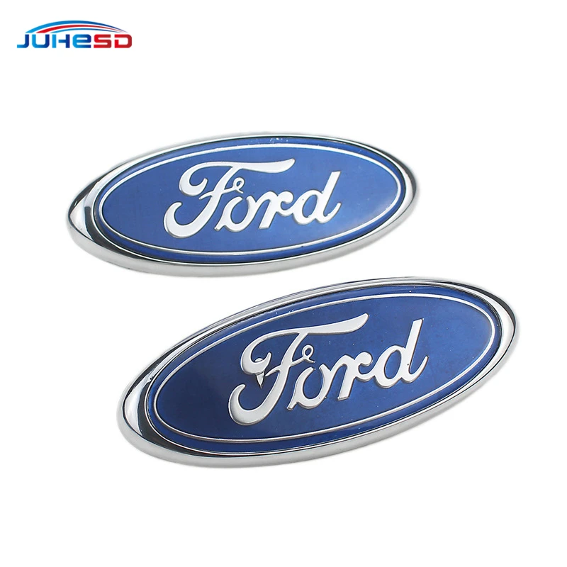 

1pc For Ford Focus Old Mondeo Front Front Bonnet Badge Car Original Metal Logo Emblem Auto Rear Trunk Boot Mark Sticker Car Logo