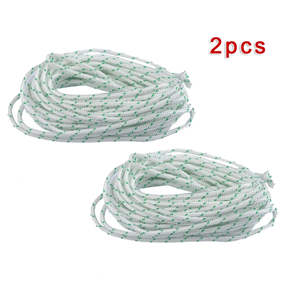 

2pcs 4M Recoil Starter Pull Start Cord / Rope For Husqvarna Chainsaws Lawn Mower Engine Atco 4mm Dia Oil Petrol Resistant