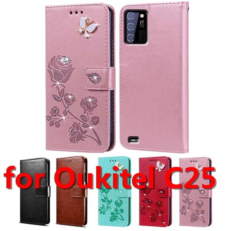 

Флип-чехол для Oukitel C25 для Oukitel C 25, деловой Чехол-бумажник, Мягкая силиконовая задняя крышка