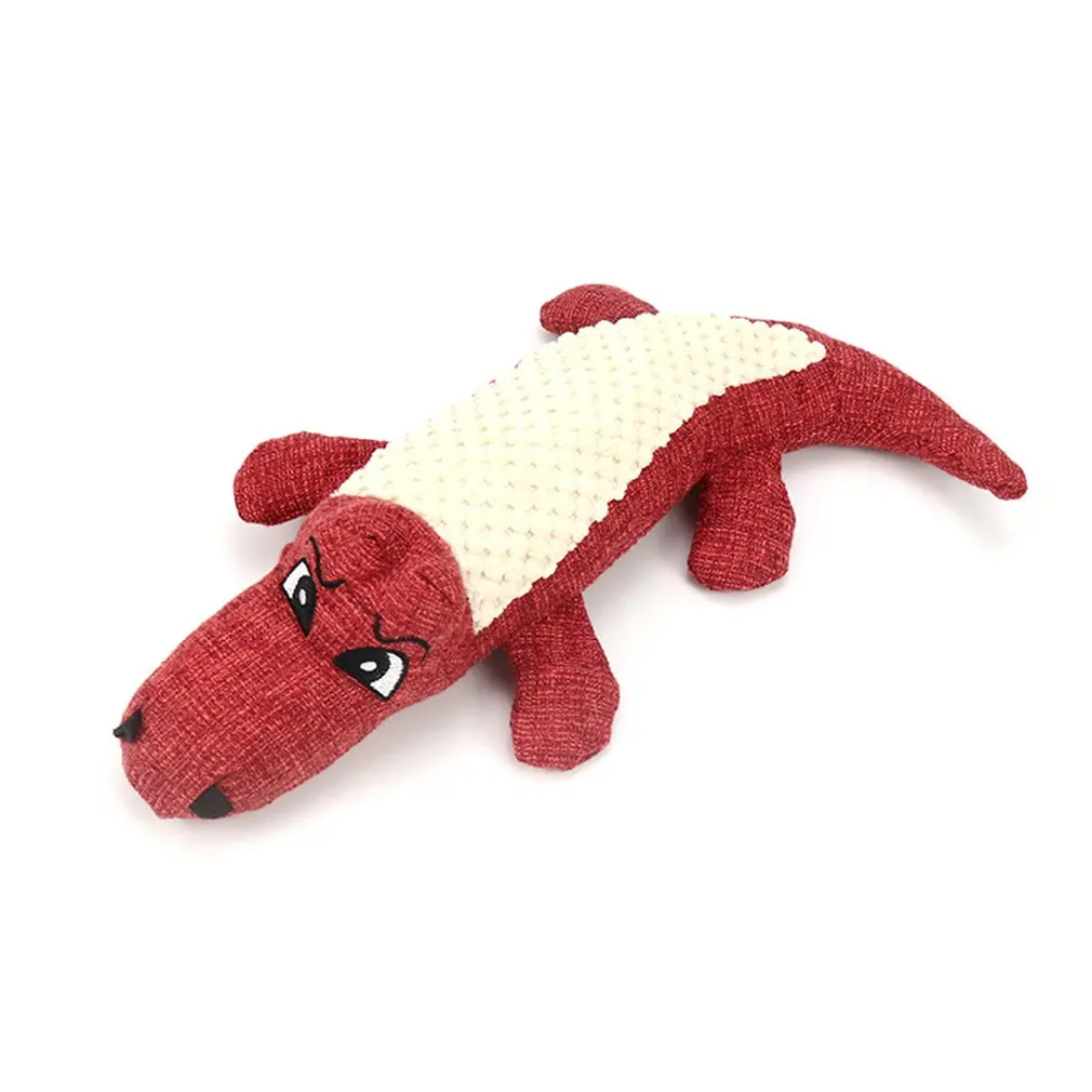 

Alligator Pet Dog Toy Linen Plush Animal Toy Dog Chew Squeaky Noise Cleaning Teeth Toy Chew Training Pet Supplies