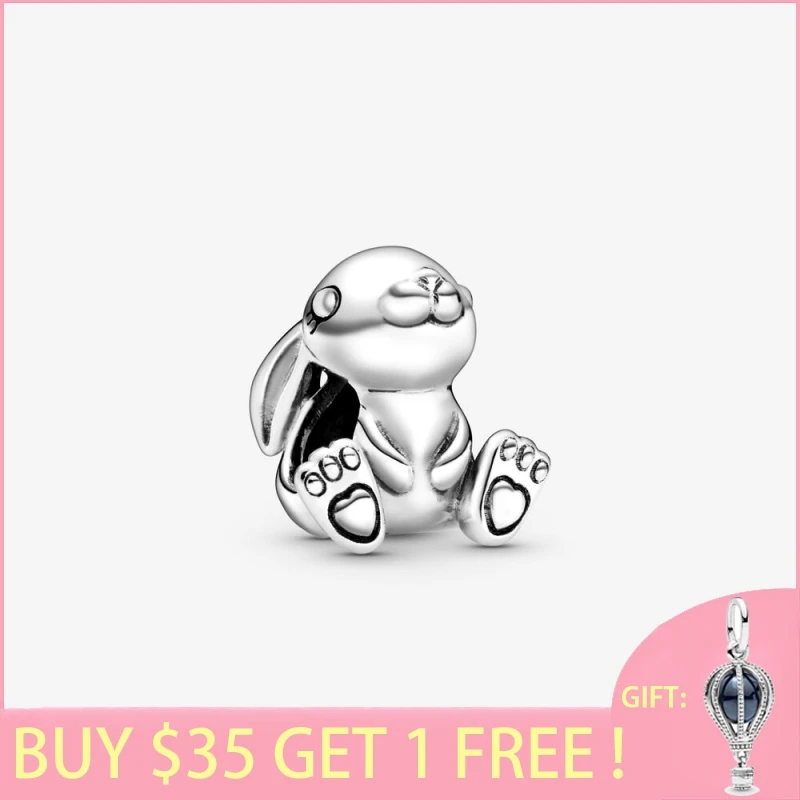 

2021 New Arrival S925 Sterling Silver Beads Nini the Rabbit Charm fit Original Pandora Bracelets Women DIY Jewelry