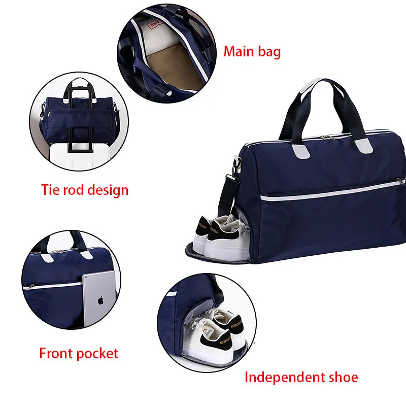 Jiessie&Angel Gym Bags For Women Outdoor Sports Training Bag Package Yoga Handbag Lady Dry Wet Separation Shoes Bags Luggage Bag