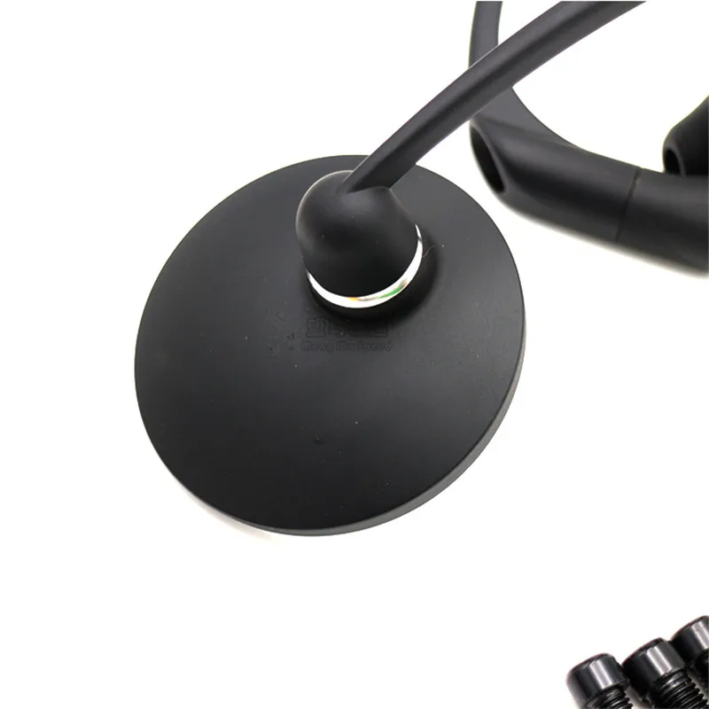 Серебристо-черные боковые зеркала мотоцикла металлические аксессуары для