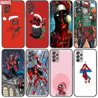 spiderman christmas phone case hull for samsung galaxy a70 a50 a51 a71 a52 a40 a30 a31 a90 a20e 5g a20s black shell art cell cov