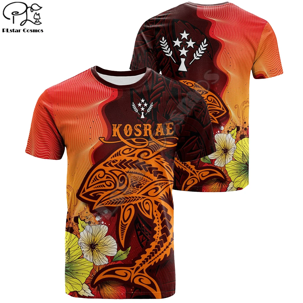 

PLstar Cosmos 2021 Polynesia New Fashion Men/Women Kosrae T-shirts 3d Print Designed Summer Short Sleeve Tee Brand Tops Style-6