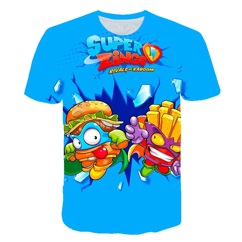 

Kawaii Baby Girl T-shirt Super Zings Kids Clothes New Harajuku Classic Superzings Game Print Boys T-shirt Kids things for teens