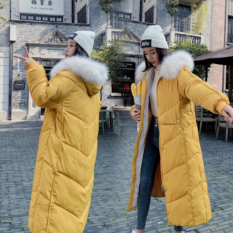 2019 зимний женский пуховик с длинным рукавом ультра светильник Теплый Женский