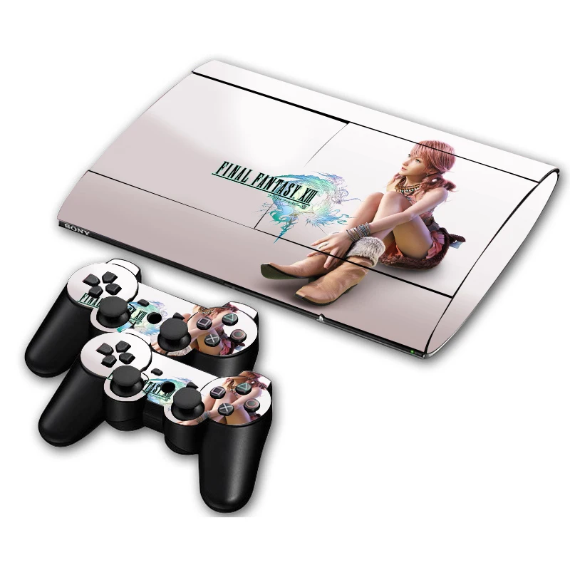 6 Наклейка для PS3 Slim Playstation 3 игровая консоль Skin Slim+ 2 шт скины для PS3 Slim контроллеры аксессуары - Цвет: 6