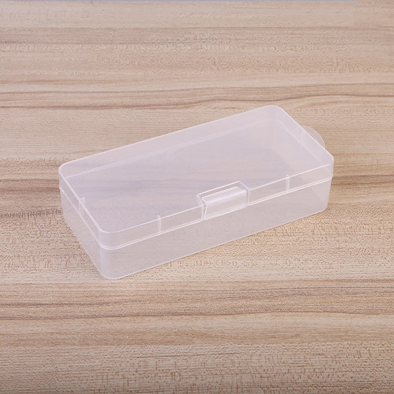 Пластиковая прозрачная коробка для хранения визиток маленькая канцелярских