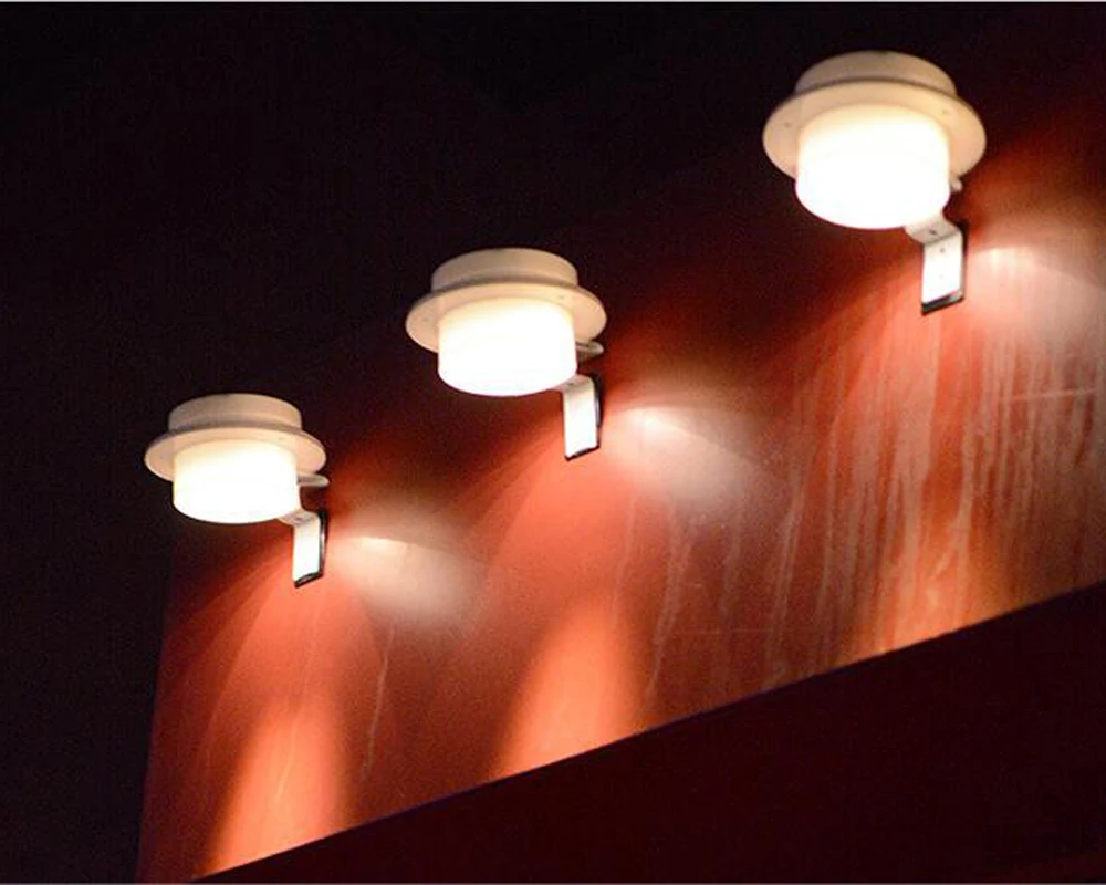 3 светодиодные уличные светильники на солнечной батарее светильник для забора