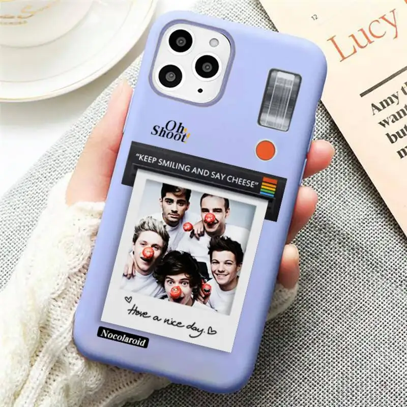 

one direction Phone Case Candy Color Violet for iPhone 11 12 pro XS MAX 8 7 6 6S Plus X SE 2020 XR
