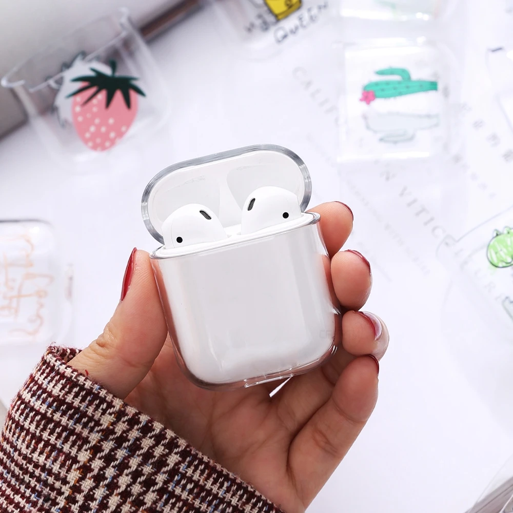 Чехол s для Apple AirPods 2 прозрачный наушники чехол Ipad Air накладки 1 зарядным