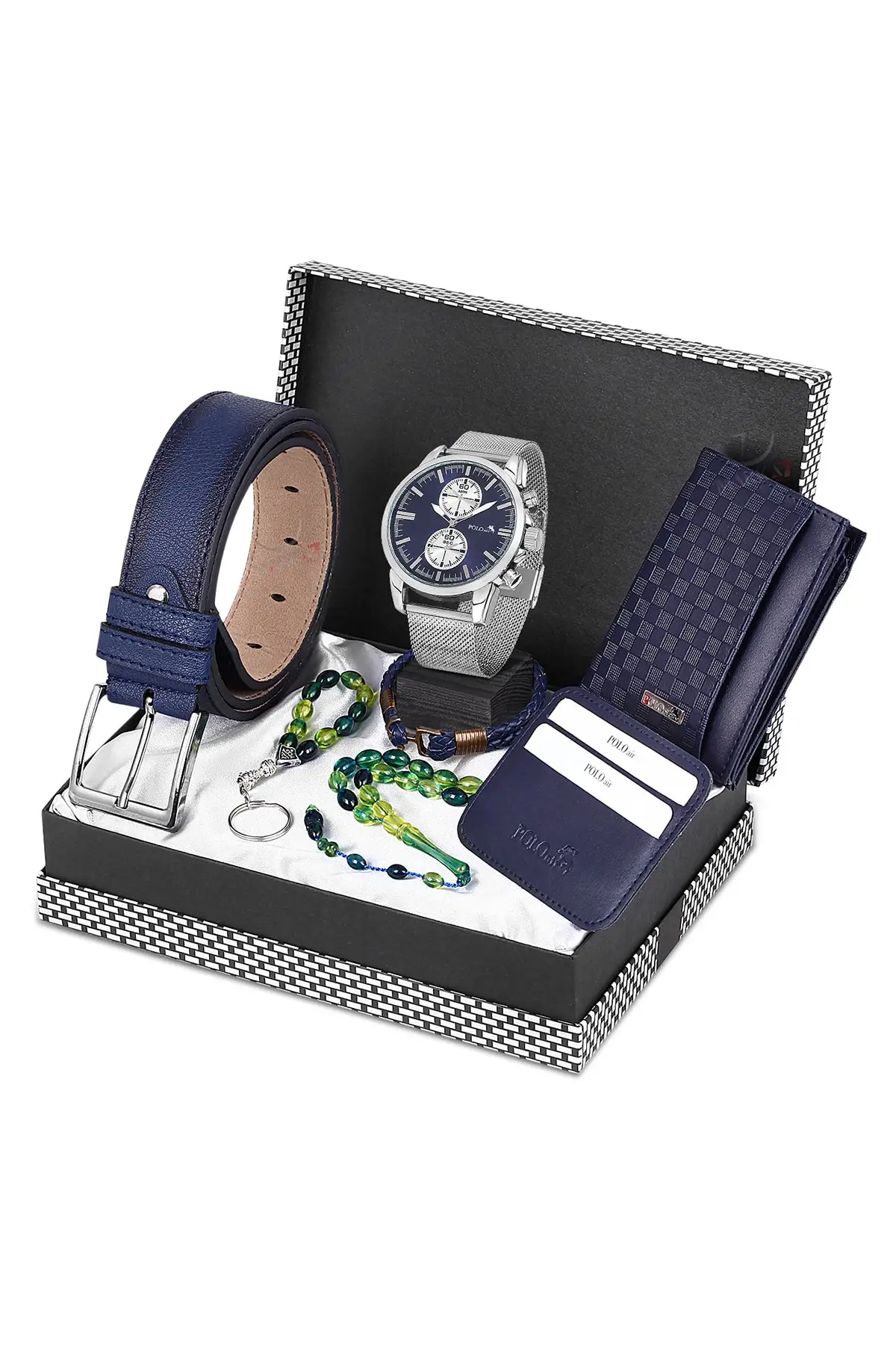 Мужские наручные часы и браслет-брелок с ремешком кошельком | Наручные