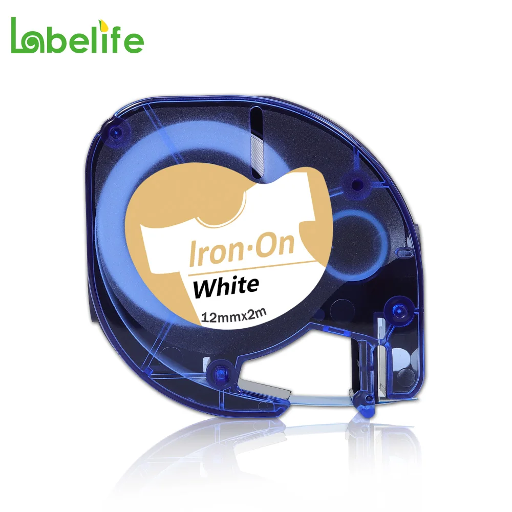 Labelife 18771 18769 Iron-On Fabric Labels 12mm Compatible for Dymo Letratag Label Maker Black on White Iron-on Tapes | Компьютеры и