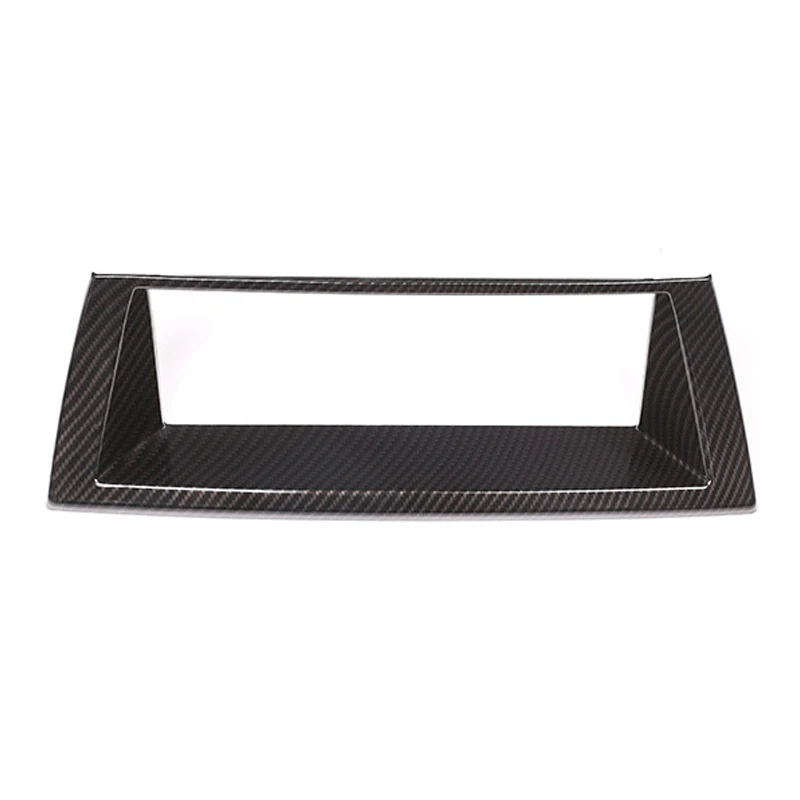 

for X5 X6 E70 E71 2007 - 2013 Car Carbon Fiber Central Control Dashboard Panel Navigation Sn Frame Cover Trim