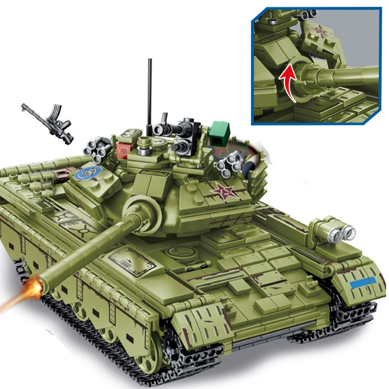 SEMBO 812 шт. Вторая мировая война Военная серия Китайская армия Тип 59 средний танк