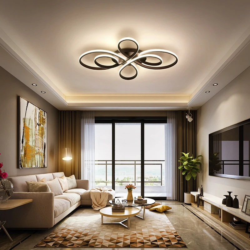 $76.32 Surface Mounted Modern Led Ceiling Lights for living room bedroom Study room Coffee or white Finished led Ceiling Lamp 110-240V