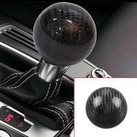 round ball shape black carbon fiber universal car gear shift knob shifter lever interior parts car accessories