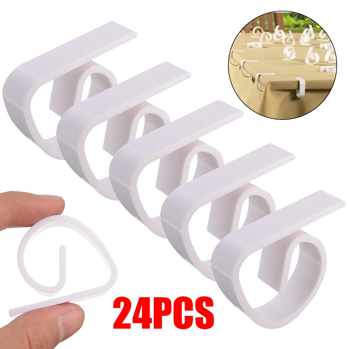 24pcs Plastic Table Cloth Clip For Hold Stable Tablecloth Holder Wedding Party Household Clothes Pegs Home Tools | Дом и сад