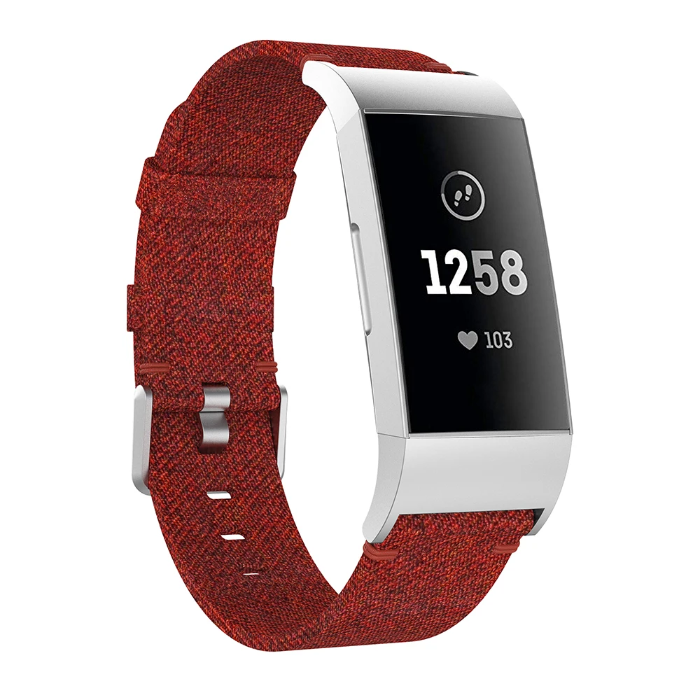 Ремешок тканевый для Fitbit Charge 3 сменный Браслет наручных часов умный зарядного
