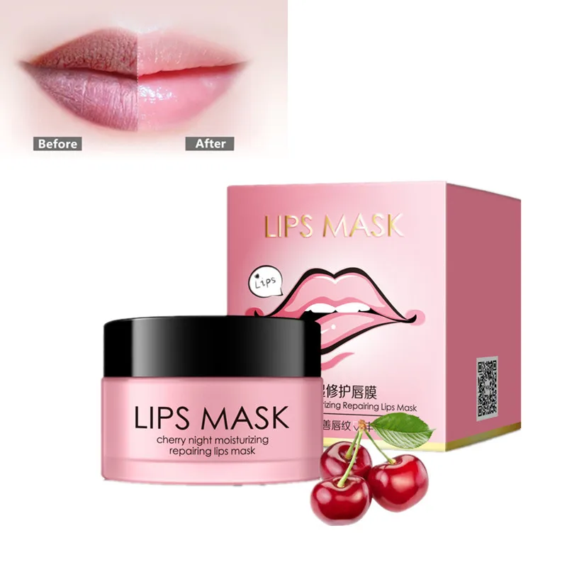 

Hankey Cherry Collagen Lip Mask Moisturizing Anti Aging Anti Winkles Deep Hydrating Night Repairing Lips Mask 30g