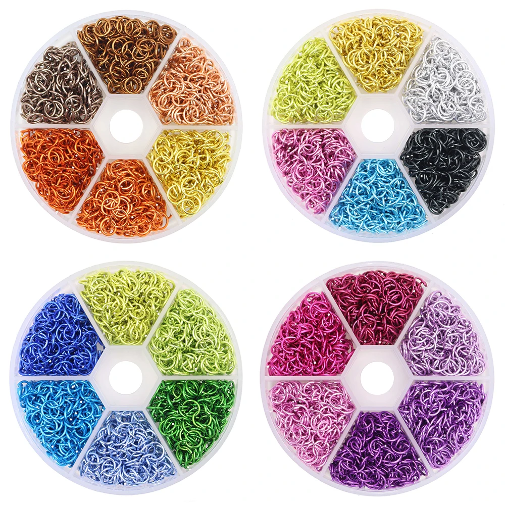 

1080 шт. 6 мм красочное алюминиевое переходное кольцо, Открытое кольцо-петля, раздельное кольцо, фурнитура для изготовления ювелирных изделий своими руками, Аксессуары для ожерелья и рукоделия