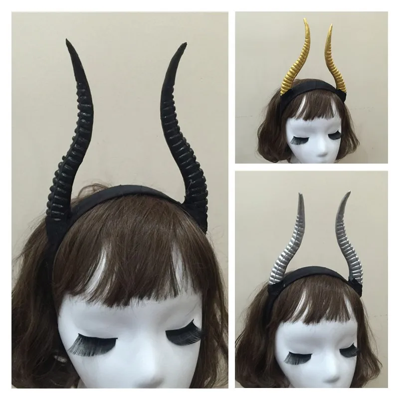 Женский маскарадный ободок рога анстилопы вечерние маскарадные ободки для