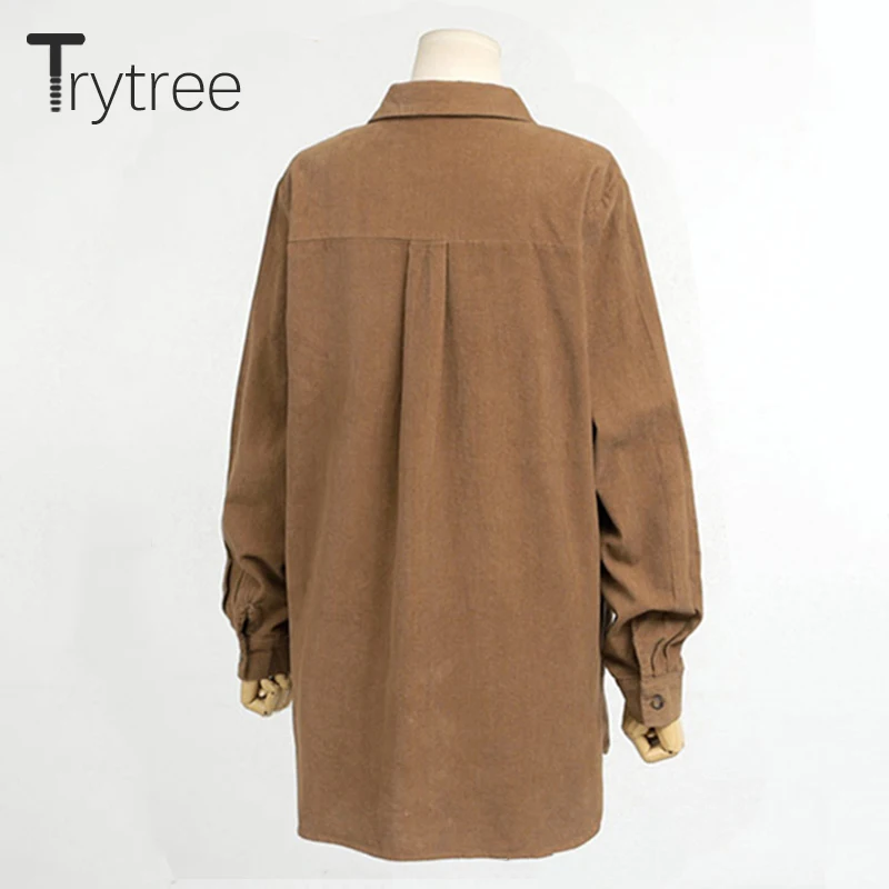 Ttytree 2020 осенне-зимняя женская Повседневная Блузка с отложным воротником