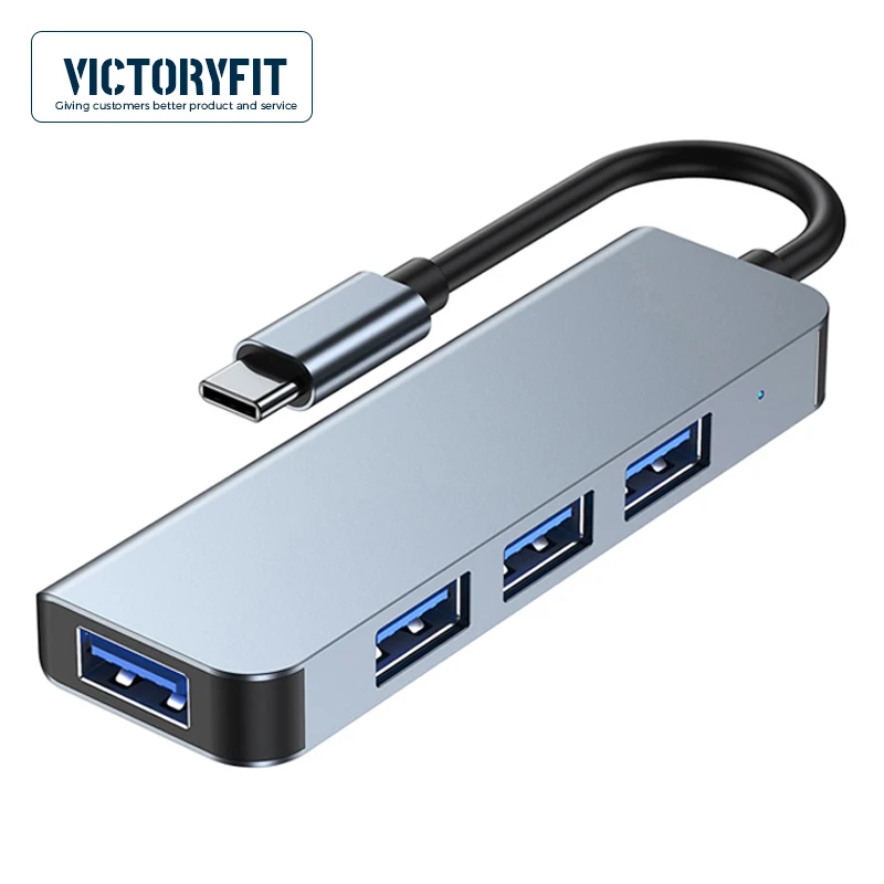 

Type C to 4 Ports USB HUB for PC Computer Desktop Laptop Accessories Multiple Expander 5Gbps High Speed Transfer Plug and Play